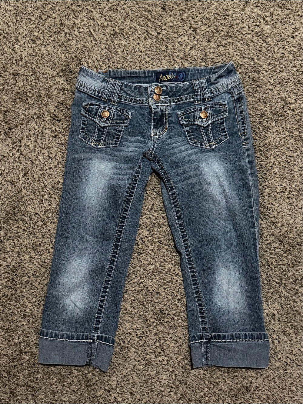 Y2k 2000s Angels Capri Jeans